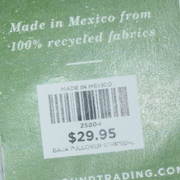 Earthbound trading Co. Baja Pullover With Hood NWT - Picture 5 of 7